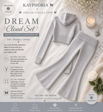 Load image into Gallery viewer, Dream Cloud Knit Set – Zip Hoodie & Flared Pants (2-Piece Lounge Set)