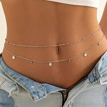 Load image into Gallery viewer, New Charm Sexy Double Layer Butterfly Chain for Women Waist Bead Belly Chain Belly Belt Summer Beach Body Jewelry Accessories