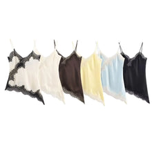 Load image into Gallery viewer, Kayphoria X Fairy Lace Camisole – Satin Asymmetrical Lingerie Top