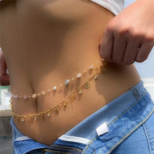 Load image into Gallery viewer, New Charm Sexy Double Layer Butterfly Chain for Women Waist Bead Belly Chain Belly Belt Summer Beach Body Jewelry Accessories