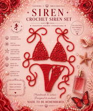 Load image into Gallery viewer, Kayphoria X Siren Crochet Bikini Set – Handmade Adjustable Lace Swimwear