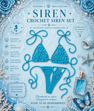 Load image into Gallery viewer, Kayphoria X Siren Crochet Bikini Set – Handmade Adjustable Lace Swimwear