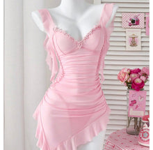 Load image into Gallery viewer, Kayphoria Dream Ruffle Lace Babydoll Dress