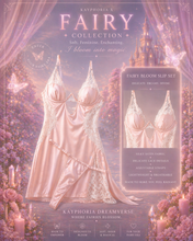 Load image into Gallery viewer, Fairy Bloom Lace Satin Slip Dress – Blush Aura