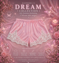 Load image into Gallery viewer, Lace Trim Satin Shorts For Women Spring Summer Vintage Elegant Casual Sleepwear Pajama Bottoms Beachwear Lingerie