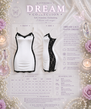 Load image into Gallery viewer, Kayphoria X Dream Satin Lace Mini Dress – Ivory Noir