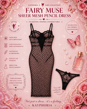 Load image into Gallery viewer, Fairy Muse Sheer Mesh Pencil Dress Set by Kayphoria X