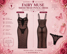Load image into Gallery viewer, Fairy Muse Sheer Mesh Pencil Dress Set by Kayphoria X