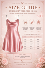 Load image into Gallery viewer, Kayphoria Fairy Silk Slip Dress ✧ Butterfly Back Nightgown