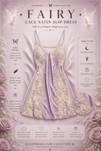 Load image into Gallery viewer, Kayphoria Fairy Lace Satin Slip Dress – Enchanted Nightgown