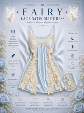 Load image into Gallery viewer, Kayphoria Fairy Lace Satin Slip Dress – Enchanted Nightgown