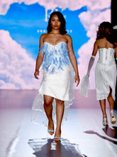 Load image into Gallery viewer, Blue Euphoria Feather Corset Top