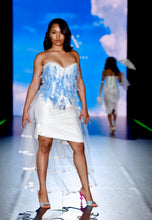 Load image into Gallery viewer, Blue Euphoria Feather Corset Top