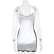 Load image into Gallery viewer, Kayphoria X Dream Satin Lace Mini Dress – Ivory Noir