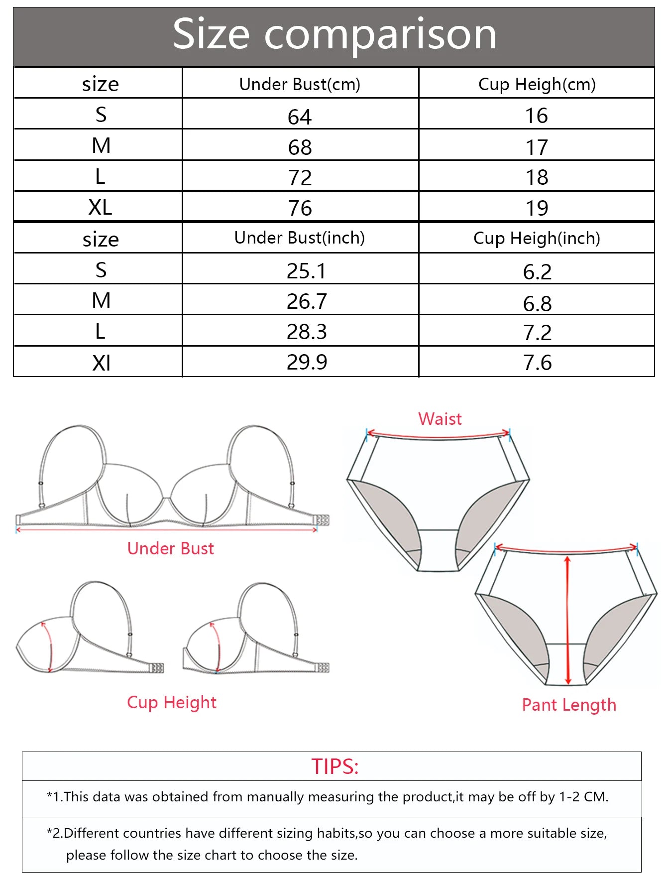 Petal Lace Bra — size and fit guide