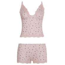 Load image into Gallery viewer, Blush Mistletoe Lace Camisole & Shorts
