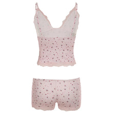 Load image into Gallery viewer, Blush Mistletoe Lace Camisole & Shorts