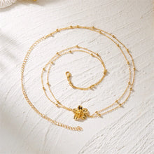 Load image into Gallery viewer, Simple Double Layers Belly Chains for Women Y2K Gold Color Metal Flower Bikini Waist Body Chain Beach Vacation Versatile Jewelry