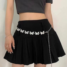 Load image into Gallery viewer, Fashion Butterfly Belt Waist Chain For Women Girl Silver Color Punk Metal Belly Belts Chain Body Chain Waistband Charm Jewelry