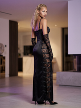 Load image into Gallery viewer, black lace dress