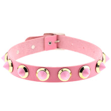 Load image into Gallery viewer, X Pink Leather Chocker Necklaces