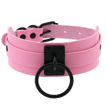 Load image into Gallery viewer, X Pink Leather Chocker Necklaces