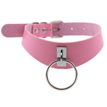 Load image into Gallery viewer, X Pink Leather Chocker Necklaces