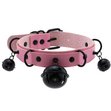 Load image into Gallery viewer, X Pink Leather Chocker Necklaces