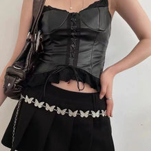 Load image into Gallery viewer, Fashion Butterfly Belt Waist Chain For Women Girl Silver Color Punk Metal Belly Belts Chain Body Chain Waistband Charm Jewelry

