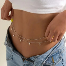 Load image into Gallery viewer, New Charm Sexy Double Layer Butterfly Chain for Women Waist Bead Belly Chain Belly Belt Summer Beach Body Jewelry Accessories
