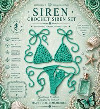 Load image into Gallery viewer, Kayphoria X Siren Crochet Bikini Set – Handmade Adjustable Lace Swimwear
