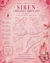 Load image into Gallery viewer, Kayphoria X Siren Crochet Bikini Set – Handmade Adjustable Lace Swimwear
