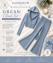 Load image into Gallery viewer, Dream Cloud Knit Set – Zip Hoodie &amp; Flared Pants (2-Piece Lounge Set)
