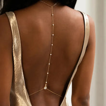 Load image into Gallery viewer, Fashion Bridal Back Chain Jewelry Pearl Underwear for Wedding Women Charm Lady Water Drop Crystal Body Jewelry Dress Accessories
