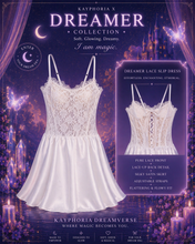 Load image into Gallery viewer, Dreamer Lace Satin Slip Dress – Midnight Noir
