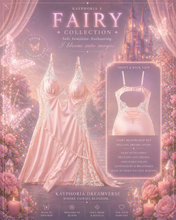 Load image into Gallery viewer, Fairy Bloom Lace Satin Slip Dress – Blush Aura
