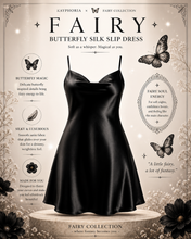 Load image into Gallery viewer, Kayphoria Fairy Silk Slip Dress ✧ Butterfly Back Nightgown
