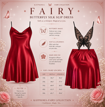 Load image into Gallery viewer, Kayphoria Fairy Silk Slip Dress ✧ Butterfly Back Nightgown
