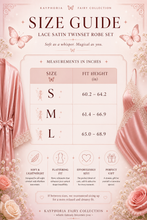 Load image into Gallery viewer, Fairy Lace Satin Twinset Robe Set – Dream Silk Slip &amp; Kimono (Kayphoria Fairy Collection)
