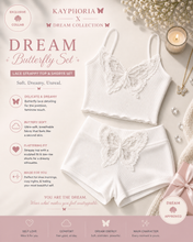 Load image into Gallery viewer, Dream Butterfly Lace Set – Soft Romance Top &amp; Shorts
