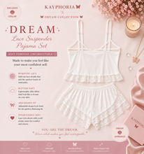 Load image into Gallery viewer, Cloudlace Dream Set ☁️
Sheer Lace Tie-Front Cami &amp; Ruffle Shorts
