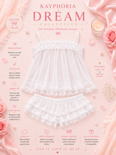 Load image into Gallery viewer, Kayphoria Dream Veil Lace Babydoll Set – White
