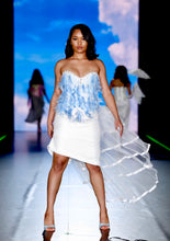 Load image into Gallery viewer, Blue Euphoria  Feather Corset Top
