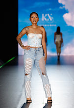 Load image into Gallery viewer, Angel Aura Lace Denim Pants
