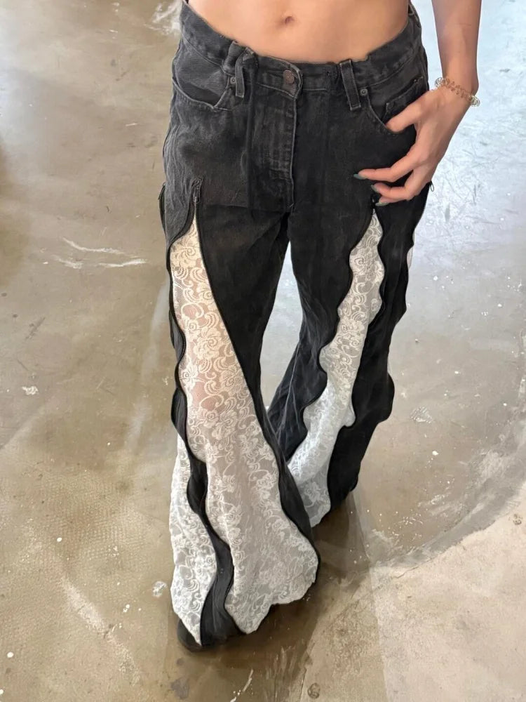 Lace Panel Flares