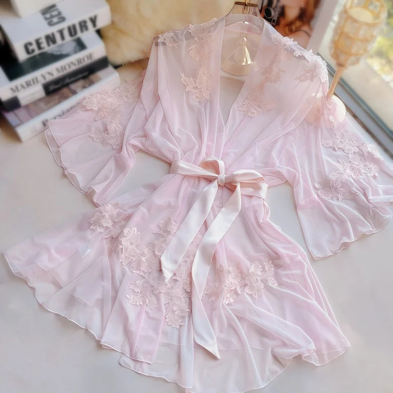 Lace Mesh Robe