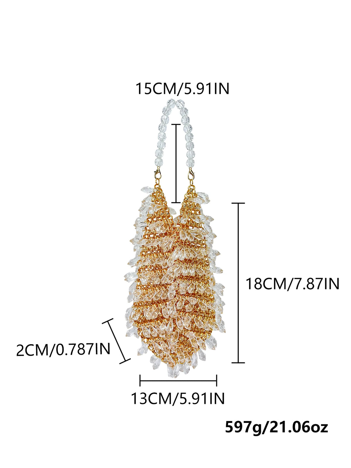 Crystal Bucket Bag — size and fit guide