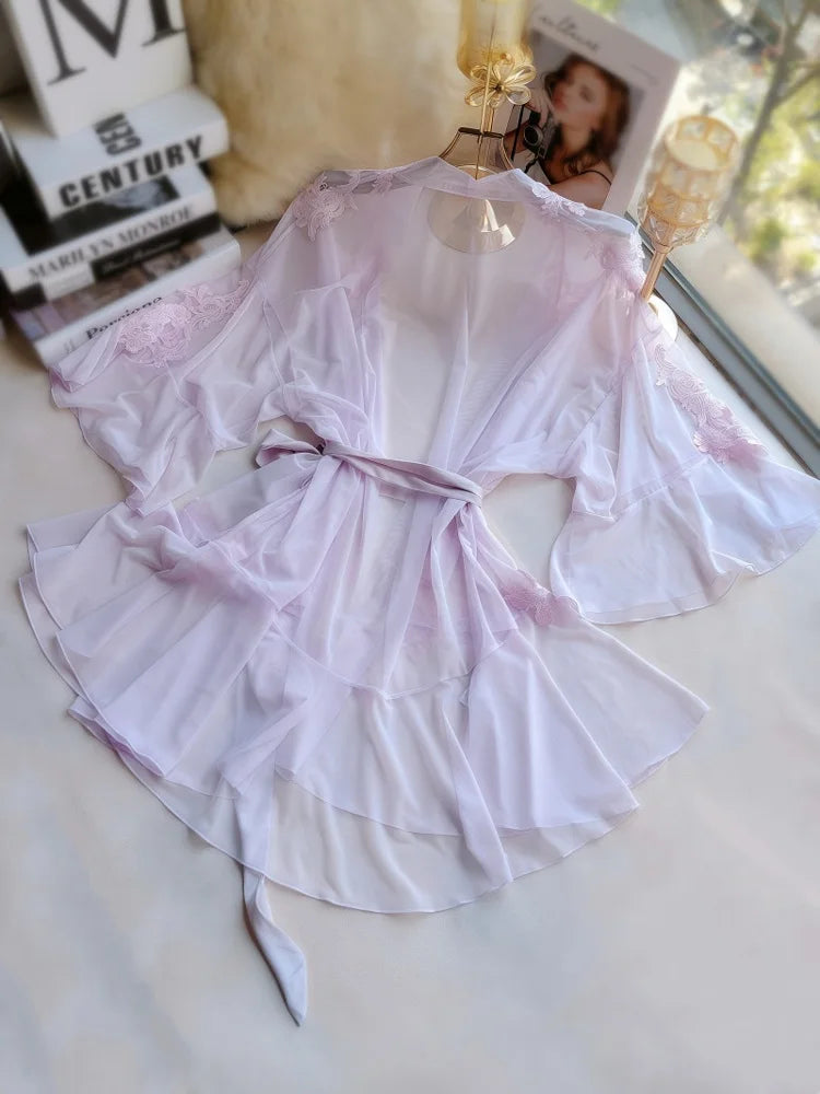 Lace Mesh Robe