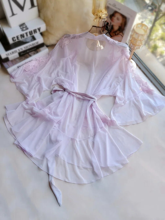 Lace Mesh Robe