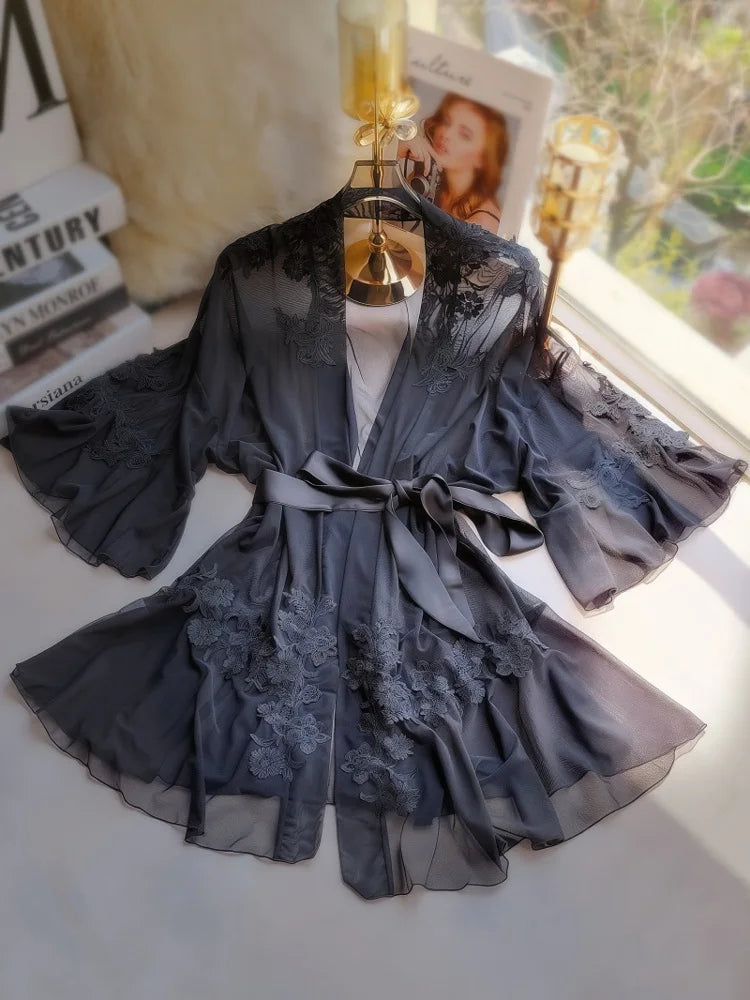 Lace Mesh Robe